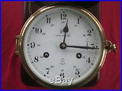 Rare Vintage Schatz Royal Mariner Ships Bell Clock and key