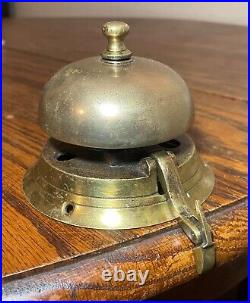 Rare antique 19th century brass Victorian countertop store dinner reception bell