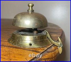 Rare antique 19th century brass Victorian countertop store dinner reception bell