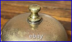Rare antique 19th century brass Victorian countertop store dinner reception bell