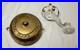 Rare antique patented 1867 brass crank hand wind front door bell 19th century