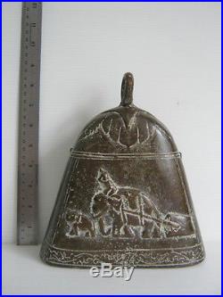 Rare antique temple elephant bell made of bronze & brass