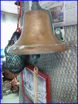 Rare distressed vintage Antique 1939 Ships BRASS bell Nautical Marine Salvage