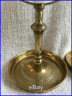 Rare pair of 19th Century Brass Tavern Candlestick With Bell