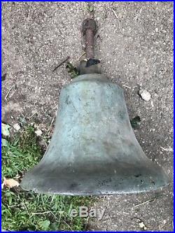 Real Nice Antique Brass Fog Bell From Boston 13 Dia