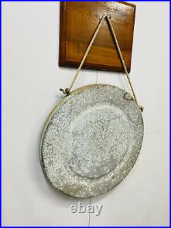 Reclaimed Ship Vintage Old Brass Round Original Tibetan Gong Bell with Stick