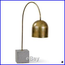 Regina Andrew Design Concrete Base Brass Curved Bell Shaped Task Lamp