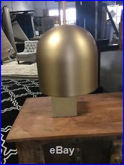 Regina Andrew Design Concrete Base Brass Curved Bell Shaped Task Lamp