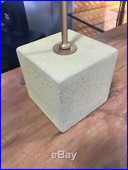 Regina Andrew Design Concrete Base Brass Curved Bell Shaped Task Lamp