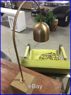 Regina Andrew Design Concrete Base Brass Curved Bell Shaped Task Lamp