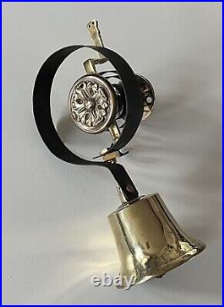 Restored Antique Old Victorian Brass Servants Butler Bell Pull Door Shop (SB300)