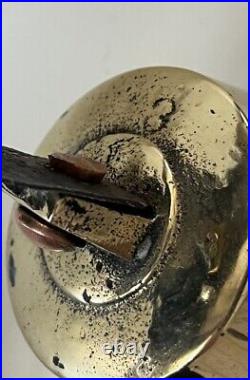 Restored Antique Old Victorian Brass Servants Butler Bell Pull Door Shop (SB300)