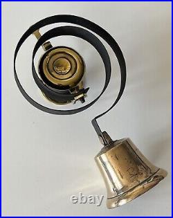 Restored Antique Old Victorian Brass Servants Butler Bell Pull Door Shop (SB302)