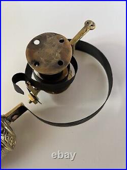 Restored Antique Old Victorian Brass Servants Butler Bell Pull Door Shop (SB308)