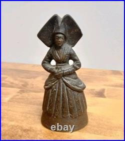 Royal Lady Brass 19th Century Antique Servant Bell Great & Working Condition