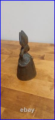 Royal Lady Brass 19th Century Antique Servant Bell Great & Working Condition