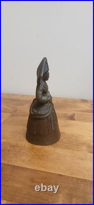 Royal Lady Brass 19th Century Antique Servant Bell Great & Working Condition