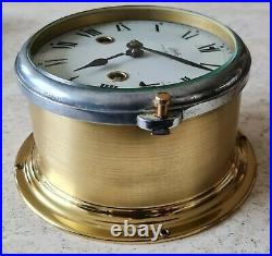 Royal Mariner Schatz Ships Clock W. Germany Brass Bulkhead Waking Bells Silent