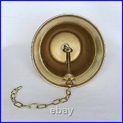 SHIP'S BELL DATED 1841 with MAKER'S LOGO & ORIGINAL CLAPPER, VINTAGE CAST BRASS