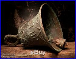 SPANISH COLONIAL BELL, Vtg Ornate Bronze Brass Antique Style Mexico Old Mission