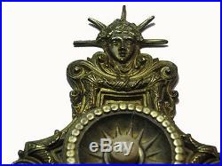 STUNNING William Tonks & Sons brass bronze door push bell liberty head RARE