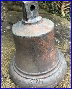 Salvaged Antique Georgian brass bronze ship Fire Alarm Scramble bell Vintage Old