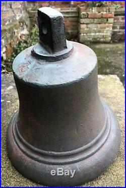 Salvaged Antique Georgian brass bronze ship Fire Alarm Scramble bell Vintage Old