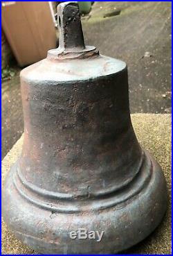 Salvaged Antique Georgian brass bronze ship Fire Alarm Scramble bell Vintage Old