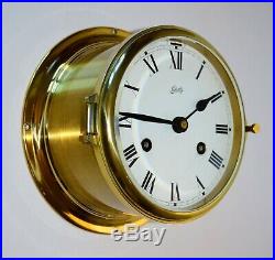 Schatz Brass German Ships Bell Clock 6 diameter