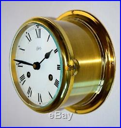 Schatz Brass German Ships Bell Clock 6 diameter