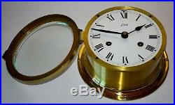 Schatz Brass German Ships Bell Clock 6 diameter