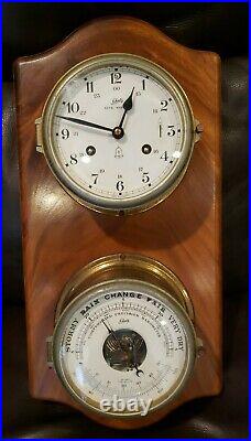 Schatz Royal Mariner 8 Day Bell Clock with Precision Nautical Barometer