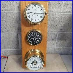Schatz Royal Mariner 8 Day Ship Bell Clock Germany, Schatz Barometer, Abbeon Tem