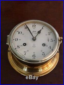 Schatz Royal Mariner Brass Ship's Bell Clock and Barometer