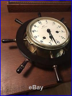 Schatz Royal Mariner Ships Bell Clock, Chimes And Runs