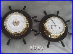 Schatz Royal Mariner Ships Bell Clock & Schatz Barometer matching set