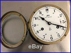 Schatz Royal Mariner Vintage German 8 Day Marine Ships Bell Clock