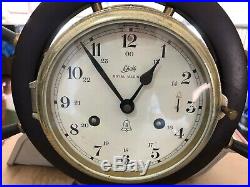 Schatz Royal Mariner Vintage German 8 Day Marine Ships Bell Clock