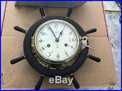 Schatz Royal Mariner Vintage German 8 Day Marine Ships Bell Clock