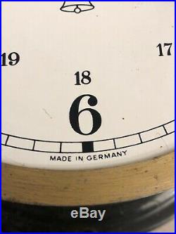 Schatz Royal Mariner Vintage German 8 Day Marine Ships Bell Clock