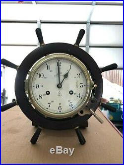 Schatz Royal Mariner Vintage German 8 Day Marine Ships Bell Clock