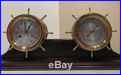 Schatz Ships Bell 8 Day 7 Jewels Clock and Barometer in Working Condition