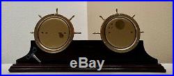 Schatz Ships Bell 8 Day 7 Jewels Clock and Barometer in Working Condition