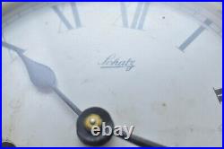 Schatz Ships bell Clock Barometer Set antique winding VTG Nautical Brass Pair