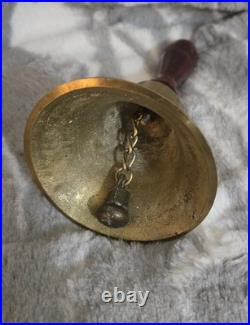 School Church Service Handheld Bell Vintage 1950s USA