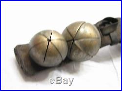 Set 4 Antique Brass/Bronze Swedish/Swiss Sleigh Bells Rump Strap Sleighbells