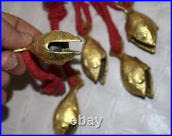 Set Of 05 Bells Brass Fish Shape Hanging Bell Baby Room Set Home Dec Item GTX