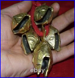 Set Of 05 Bells Brass Fish Shape Hanging Bell Baby Room Set Home Dec Item GTX