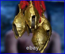 Set Of 05 Bells Brass Fish Shape Hanging Bell Baby Room Set Home Dec Item GTX Set Of 05 Bells Brass Fish Shape Hanging Bell Baby Room Set Home Dec Item GTX