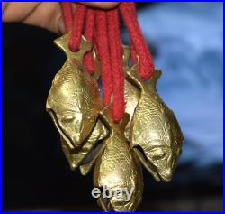Set Of 05 Bells Brass Fish Shape Hanging Bell Baby Room Set Home Dec Item GTX Set Of 05 Bells Brass Fish Shape Hanging Bell Baby Room Set Home Dec Item GTX